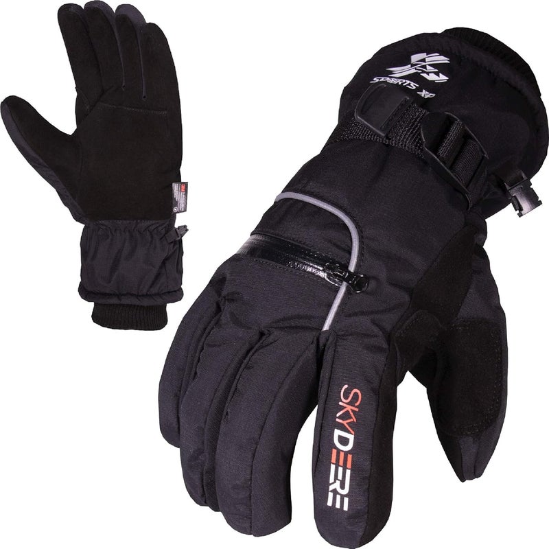 SKYDEER 100% Waterproof and Premium Deerskin Suede Leather Ski Gloves with 150G 3M Thinsulate Lining, Ultra Soft & Durable & Warm Cold Weather Gloves for Extreme Cold Condition (SD8650T) - Image 5